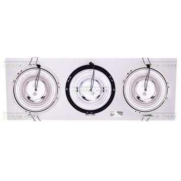 Светильник точечный Lightstar Intero 111 Quadro Белый с черным три лампы-2