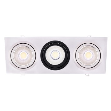 Светильник точечный Lightstar Intero 111 Quadro Белый с черным три лампы-3