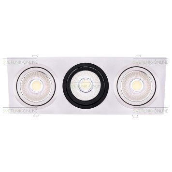 Светильник точечный Lightstar Intero 111 Quadro Белый с черным три лампы