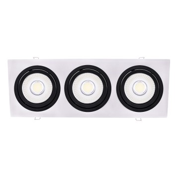 Светильник точечный Lightstar Intero 111 Quadro Черный с белым три лампы-2