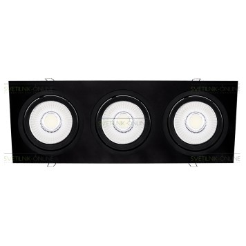 Светильник точечный Lightstar Intero 111 Quadro Черный три лампы