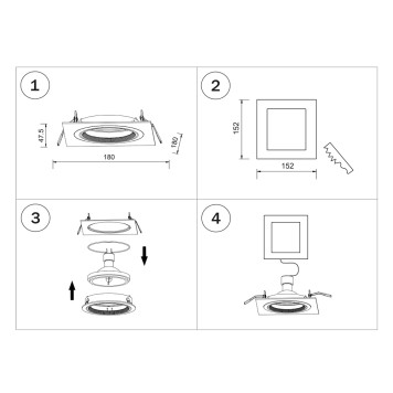 Светильник точечный Lightstar Intero 111 Quadro Белый одна лампа-2