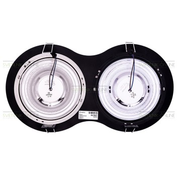 Светильник точечный Lightstar Intero 111 Round Черный с белым две лампы-2