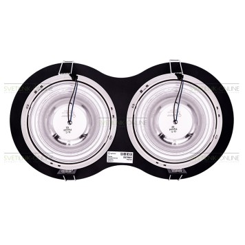 Светильник точечный Lightstar Intero 111 Round Белый с черным две лампы-3