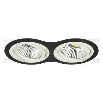 Светильник точечный Lightstar Intero 111 Round Белый с черным две лампы