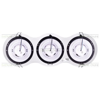 Светильник точечный Lightstar Intero 111 Round Черный с белым три лампы-1