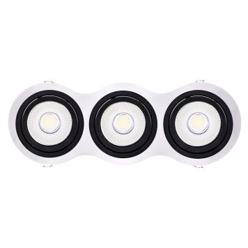 Светильник точечный Lightstar Intero 111 Round Черный с белым три лампы-3