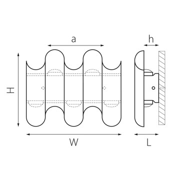 Уличный настенный светильник Lightstar Bosso 341547-2