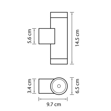 Уличный настенный светильник Lightstar Paro 351607-2