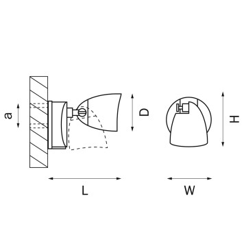 Уличный настенный светильник Lightstar Diva 374137-4