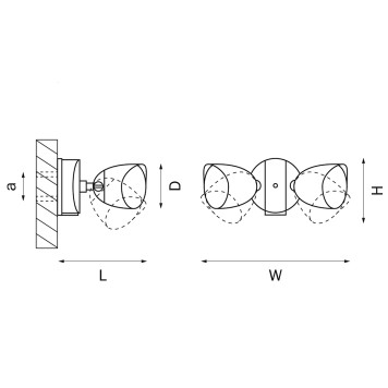 Уличный настенный светильник Lightstar Diva 374237-5