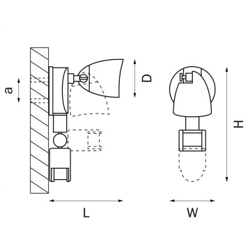 Уличный настенный светильник Lightstar Diva 374337-6