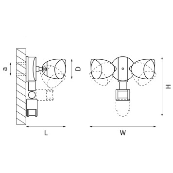 Уличный настенный светильник Lightstar Diva 374447-5