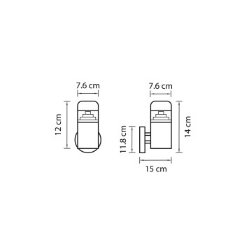 Уличный настенный светильник Lightstar Raggio 376615-2