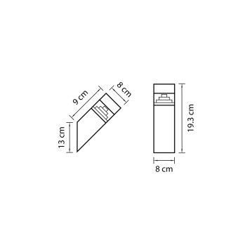Уличный настенный светильник Lightstar Raggio 377605-1