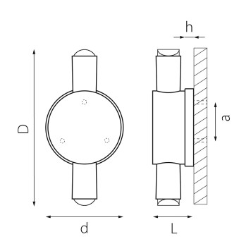 Уличный настенный светильник Lightstar Dito 380623-1