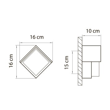 Уличный настенный светильник Lightstar Paletto 382273-3
