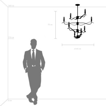 Люстра Lightstar Ragno 733287-8