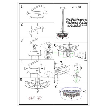 Люстра Lightstar Acquario 753084-2