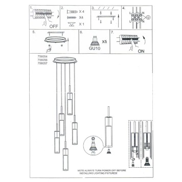 Люстра Lightstar Cilino 756057-5