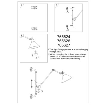 Бра Lightstar Loft 765627-3
