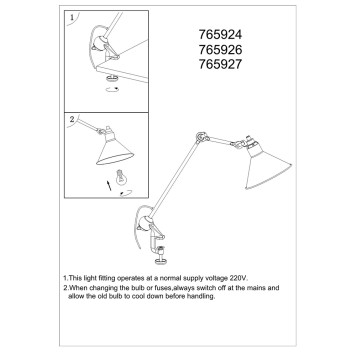 Лампа настольная Lightstar Loft 765927-3