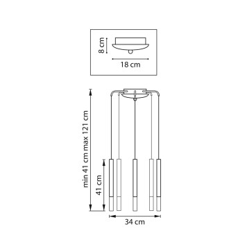 Люстра Lightstar Tubo L5T747137-6