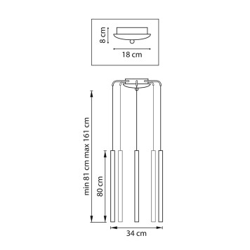 Люстра Lightstar Tubo L5T747443-6