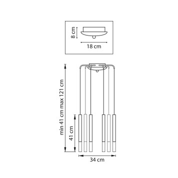 Люстра Lightstar Tubo L8T747143-6