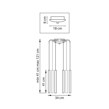 Люстра Lightstar Tubo L8T747243-6