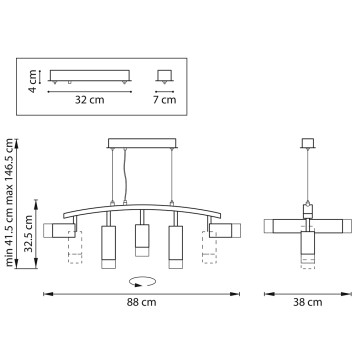 Люстра Lightstar Rullo LR7353738621-1