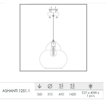 Люстра Lucia Tucci Ashanti 1251.1-1