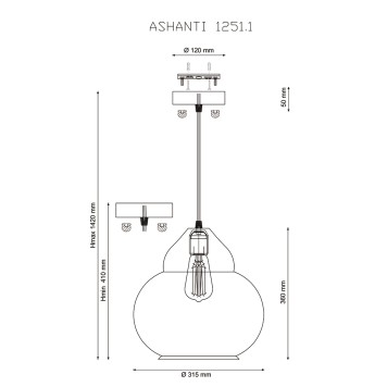 Люстра Lucia Tucci Ashanti 1251.1-2