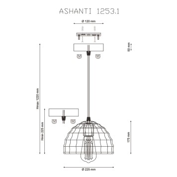 Люстра Lucia Tucci Ashanti 1253.1-4