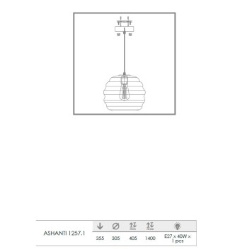 Люстра Lucia Tucci Ashanti 1257.1-2
