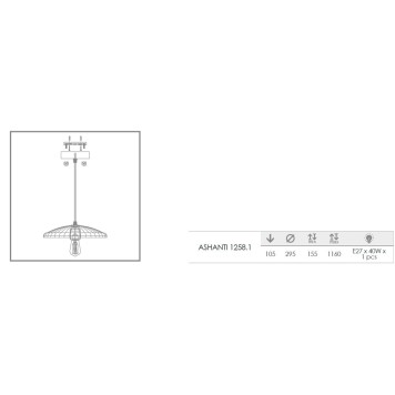 Люстра Lucia Tucci Ashanti 1258.1-1