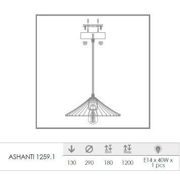 Люстра Lucia Tucci Ashanti 1259.1-3