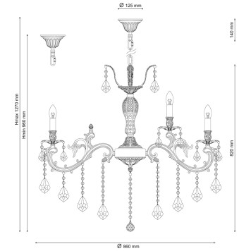 Люстра Lucia Tucci Barletta 122.10.5 antique-2