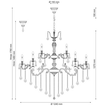 Люстра Lucia Tucci Barletta 122.16.8.6 cream white-2