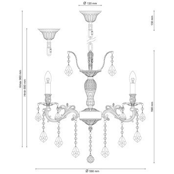 Люстра Lucia Tucci Barletta 122.6 antique-1