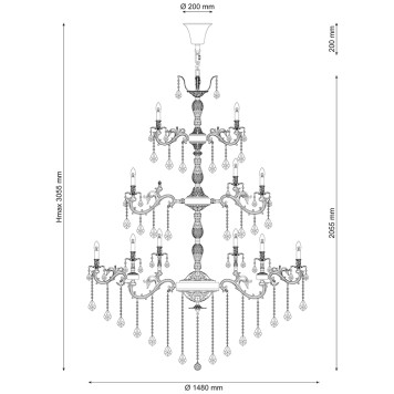 Люстра Lucia Tucci Barletta 122.60 cream white-1