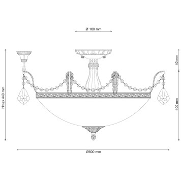 Светильник потолочный Lucia Tucci Barletta 181.8 D620 cream white-1