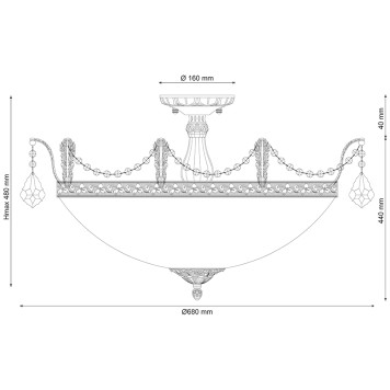 Светильник потолочный Lucia Tucci Barletta 182.10 D720 cream white-1