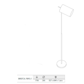 Торшер Lucia Tucci Bristol F893.1-2