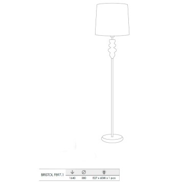 Торшер Lucia Tucci Bristol F897.1-1