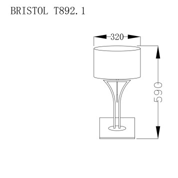 Лампа настольная Lucia Tucci Bristol T892.1-3