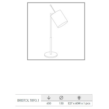 Лампа настольная Lucia Tucci Bristol T893.1-1
