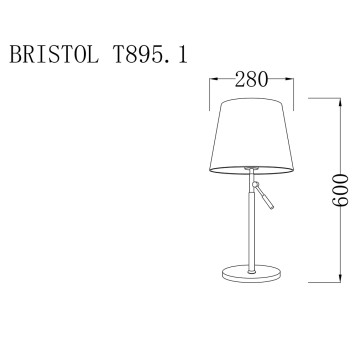 Лампа настольная Lucia Tucci Bristol T895.1-3