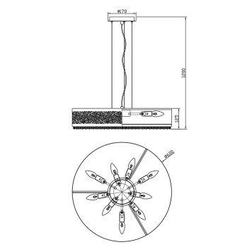 Люстра Lucia Tucci Fabian 1552.9 nickel-2