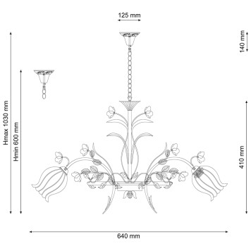 Люстра Lucia Tucci Fiori di rose 106.6-1